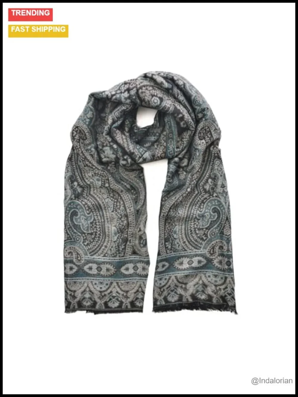 Spanish Design Long Shawl Scarf 100% Viscose from Bamboo